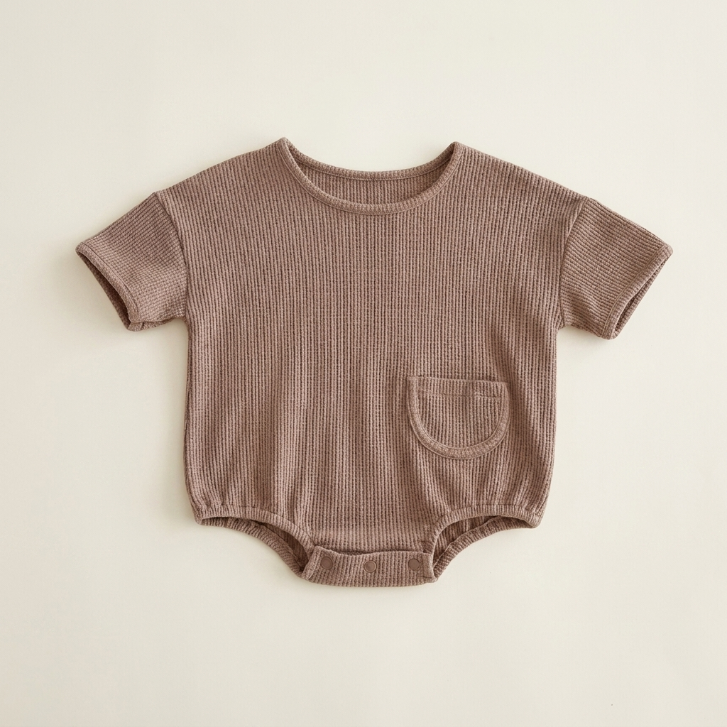 Ribbed Pocket Short Sleeves