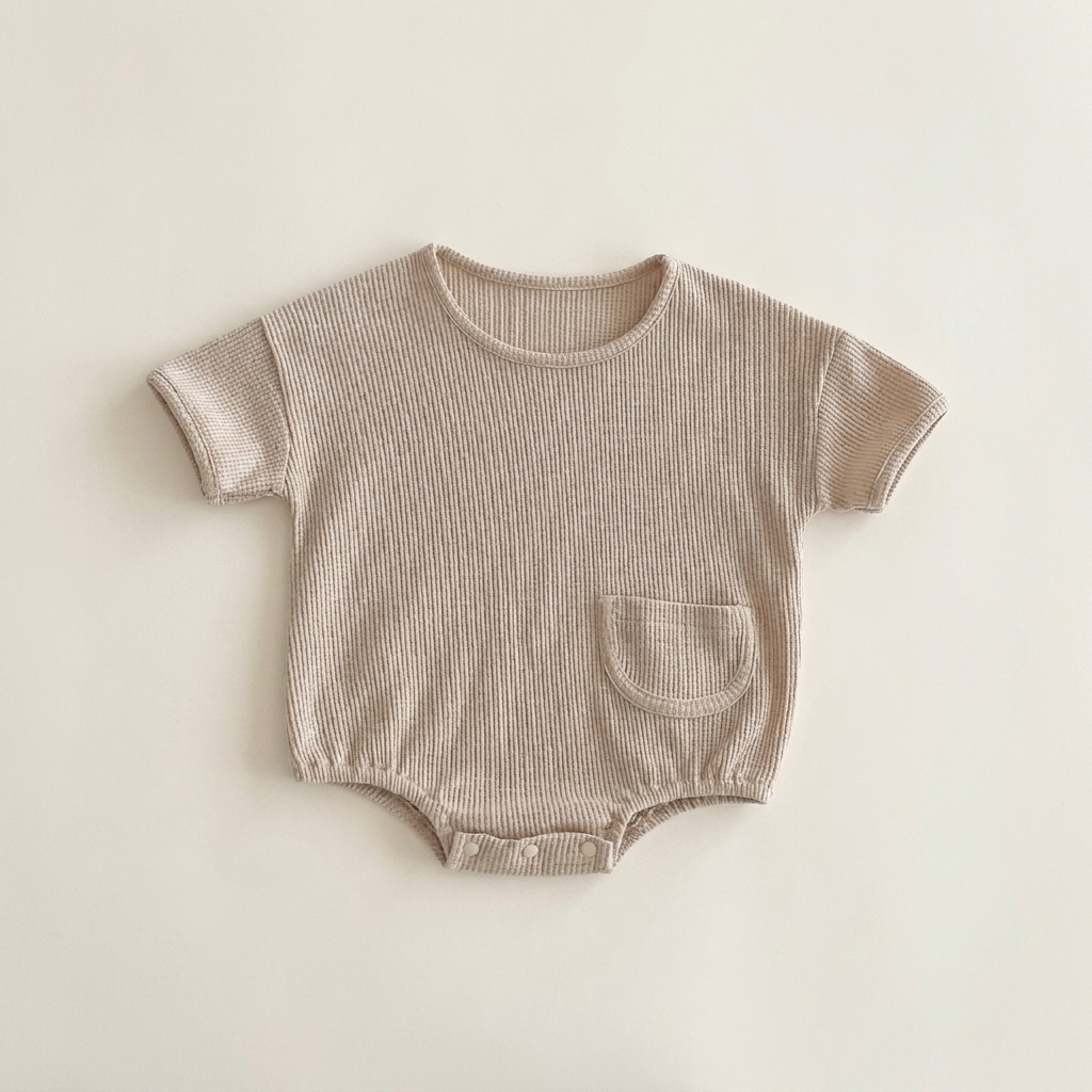 Ribbed Pocket Short Sleeves